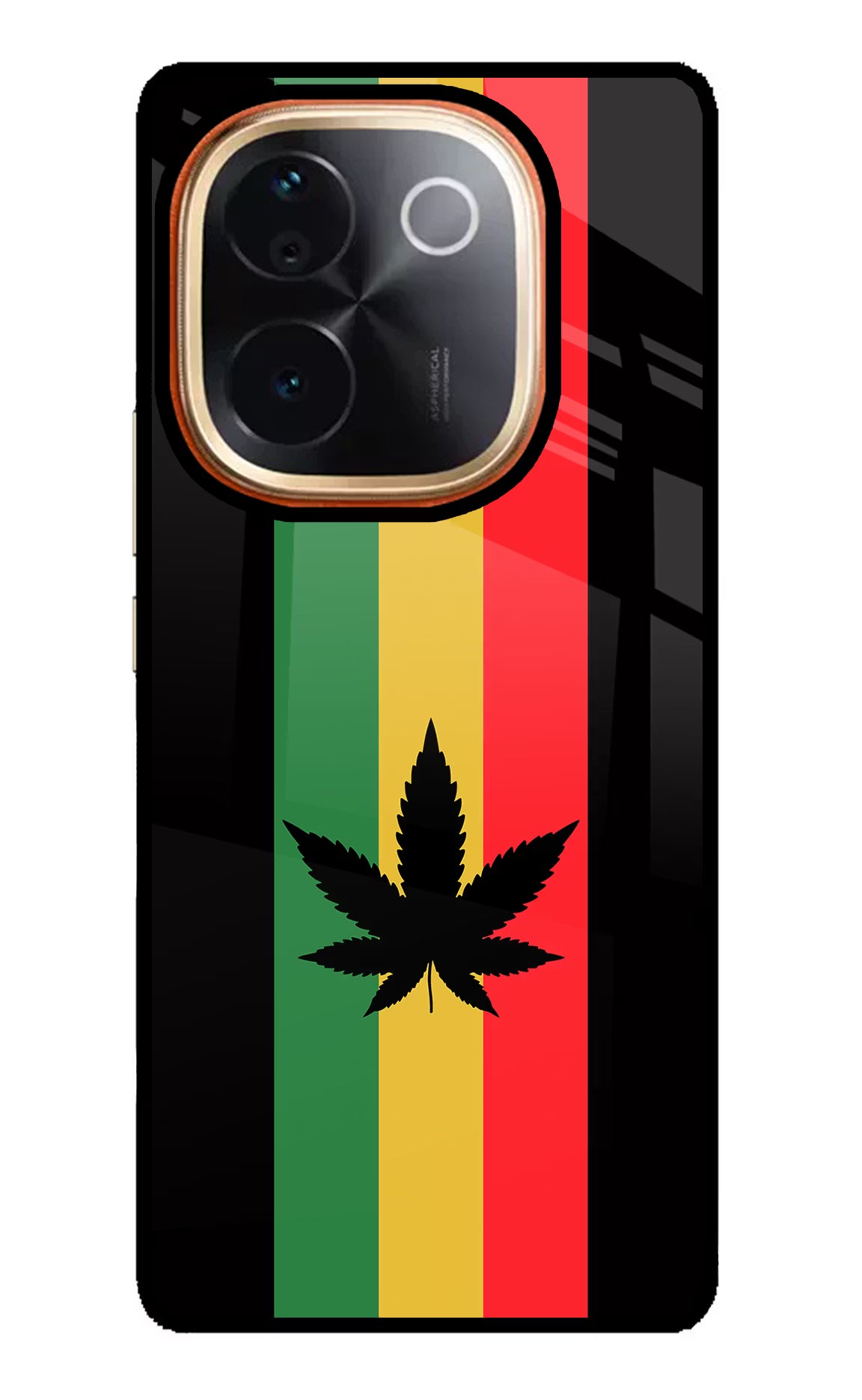 Weed Flag IQOO Z9S Pro 5G Glass Case Back Cover by Casekaro