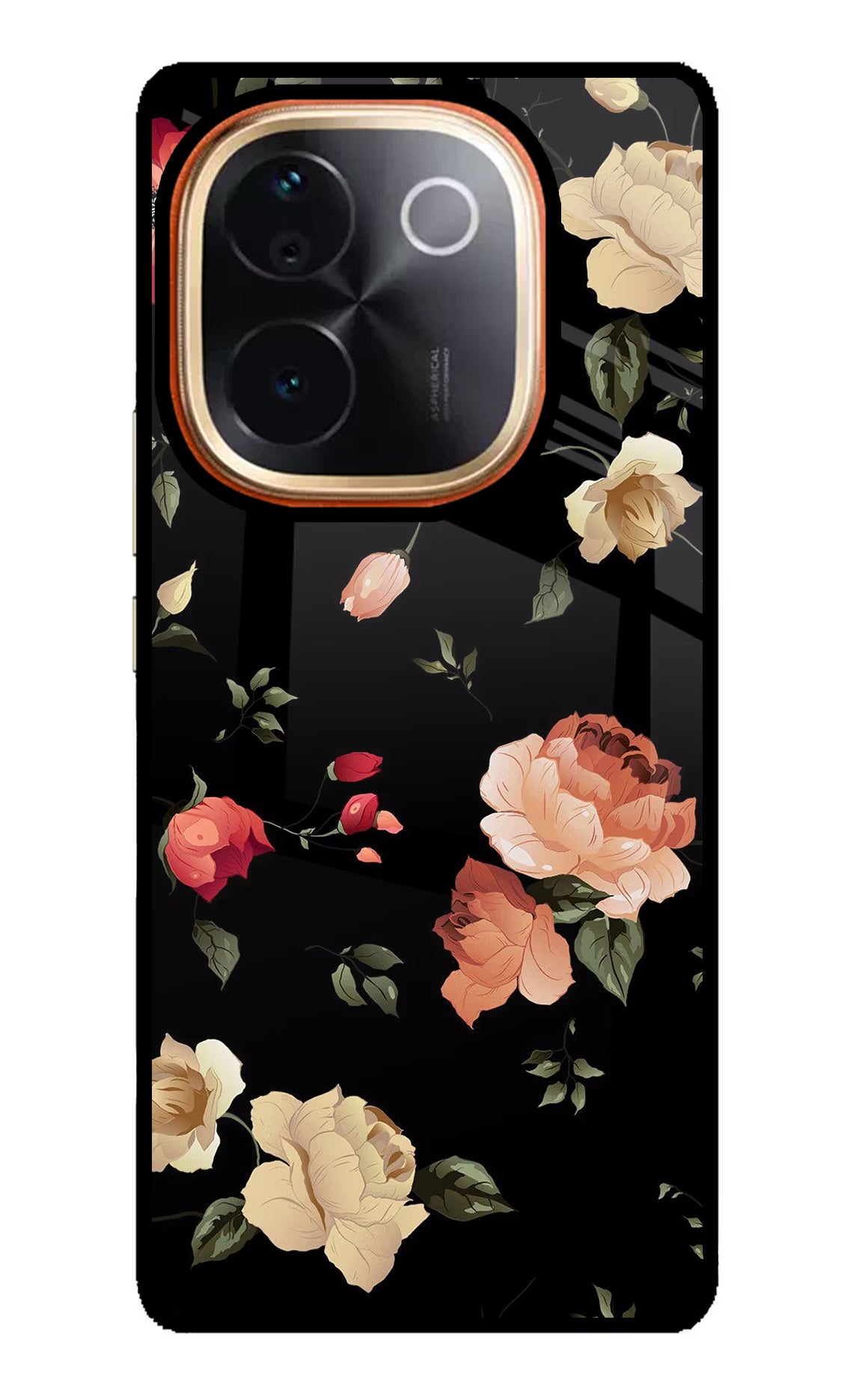Flowers IQOO Z9S Pro 5G Glass Case Back Cover by Casekaro