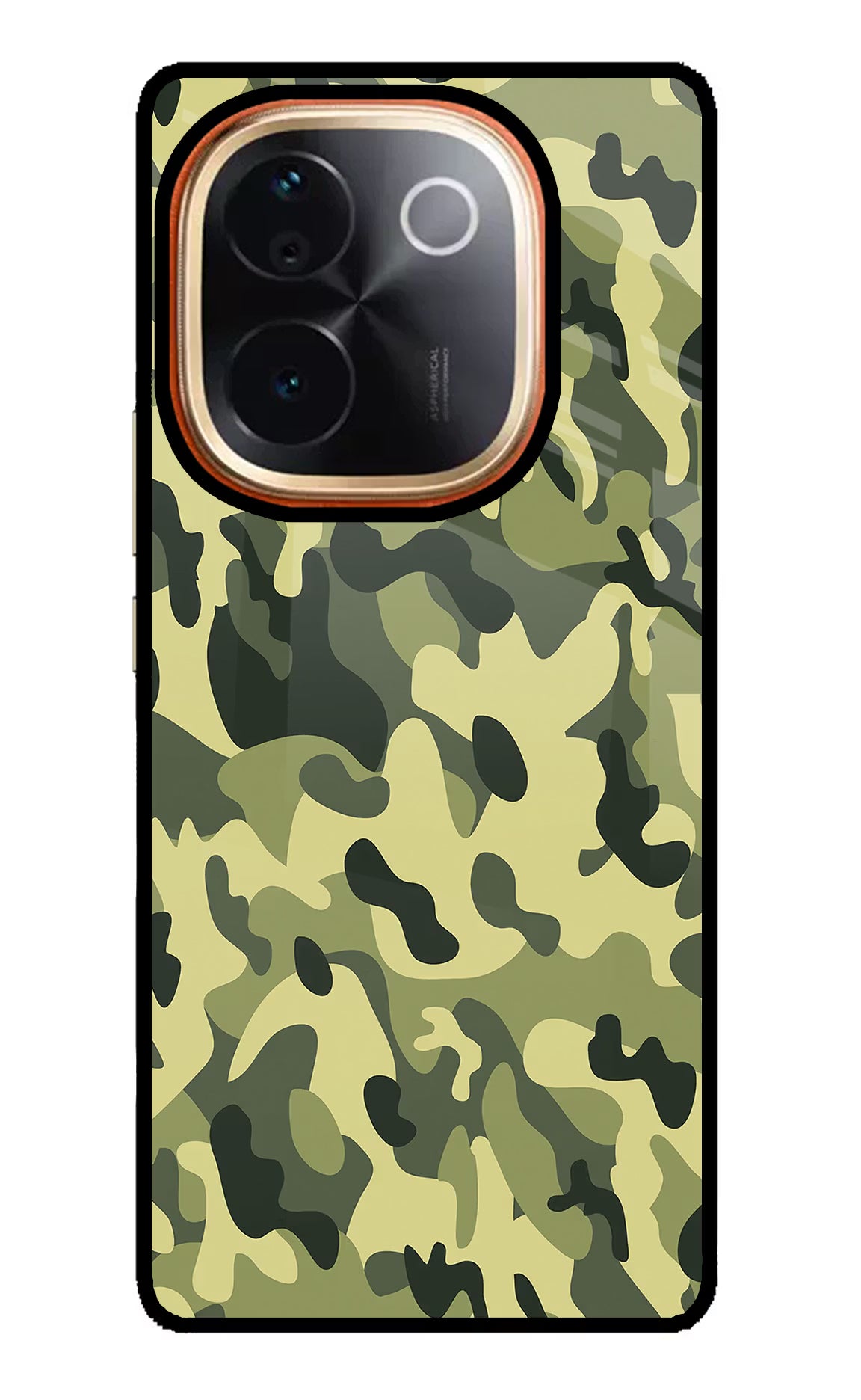 Camouflage IQOO Z9S Pro 5G Glass Case Back Cover by Casekaro