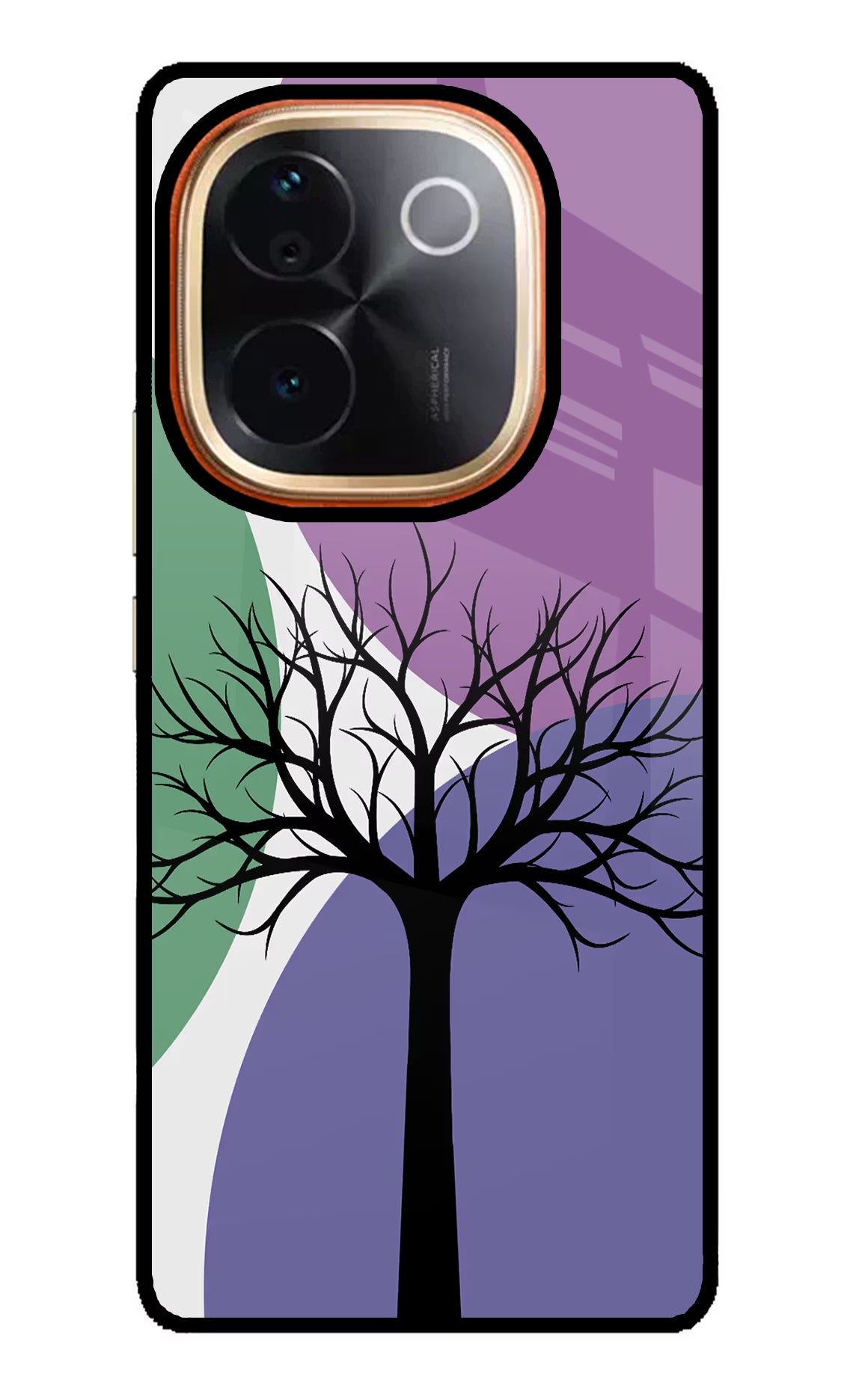 Tree Art IQOO Z9S Pro 5G Glass Case Back Cover by Casekaro