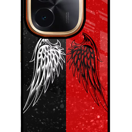 Wings IQOO Z9S Pro 5G Glass Case Back Cover by Casekaro