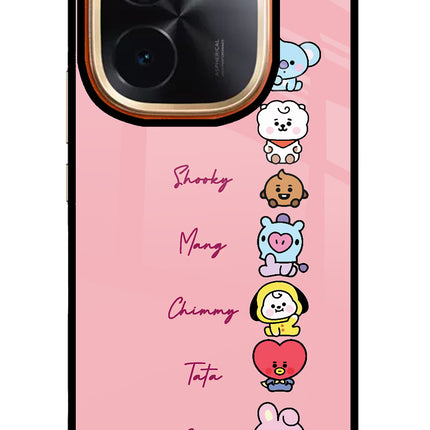 BTS names IQOO Z9S Pro 5G Glass Case Back Cover by Casekaro