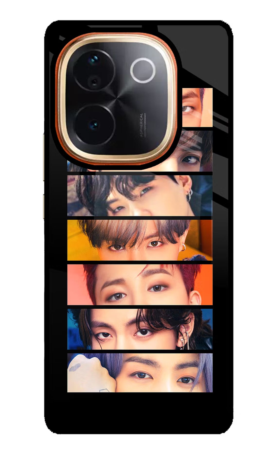 BTS Eyes IQOO Z9S Pro 5G Glass Case Back Cover by Casekaro