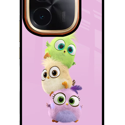 Cute Little Birds IQOO Z9S Pro 5G Glass Case Back Cover by Casekaro