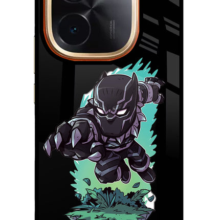 Black Panther IQOO Z9S Pro 5G Glass Case Back Cover by Casekaro