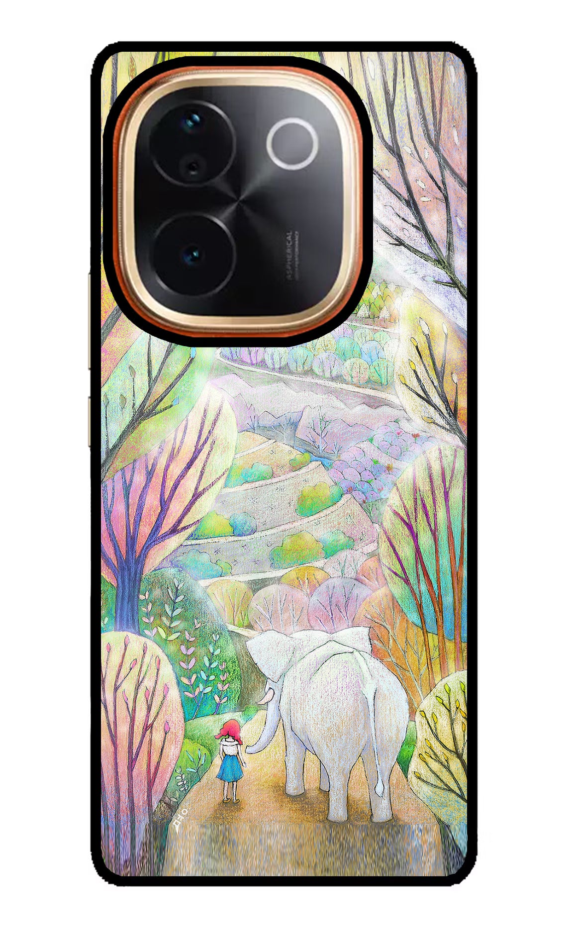 Nature Painting IQOO Z9S Pro 5G Glass Case Back Cover by Casekaro