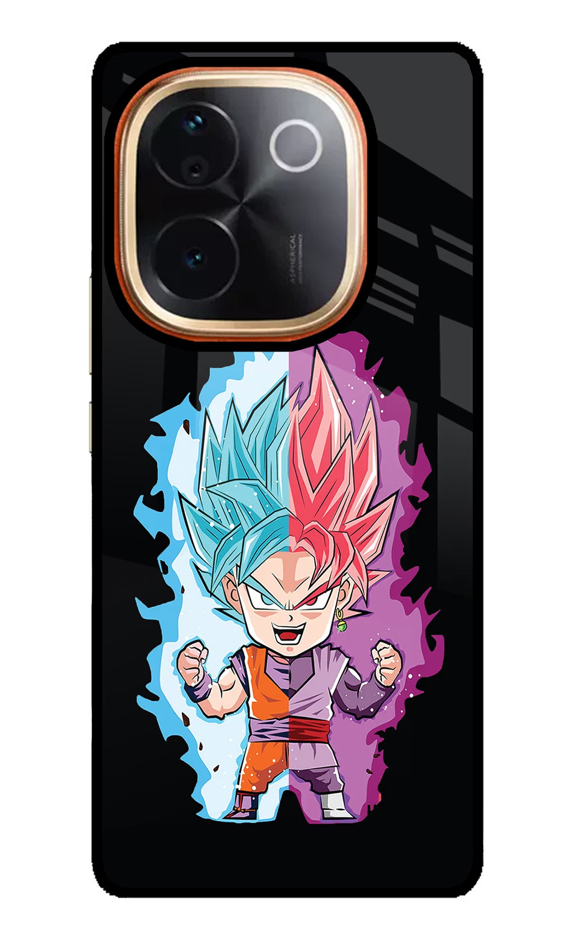 Chota Goku IQOO Z9S Pro 5G Glass Case Back Cover by Casekaro