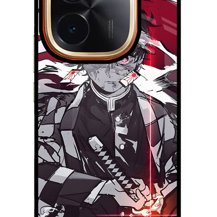 Demon Slayer IQOO Z9S Pro 5G Glass Case Back Cover by Casekaro