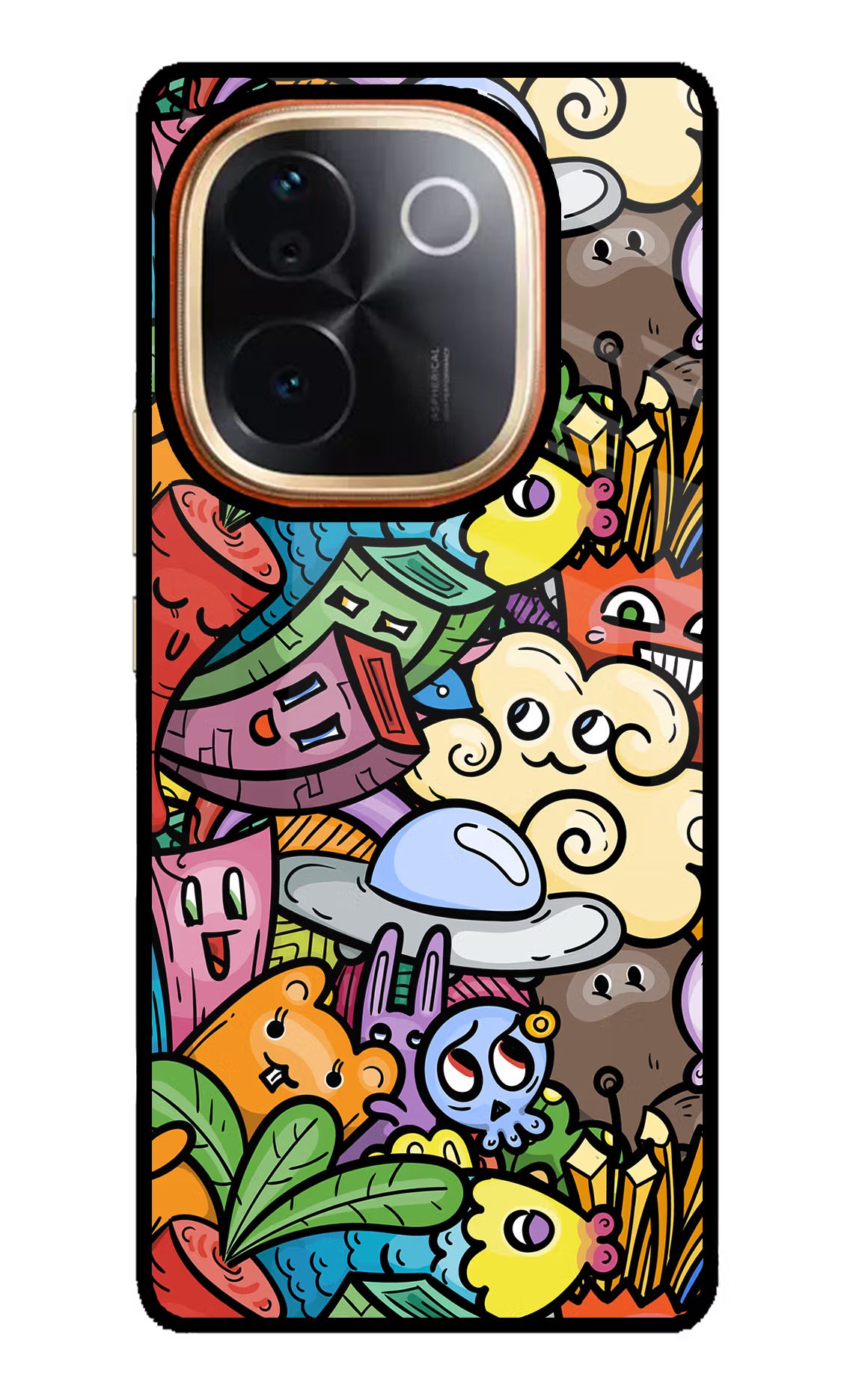 Veggie Doodle IQOO Z9S Pro 5G Glass Case