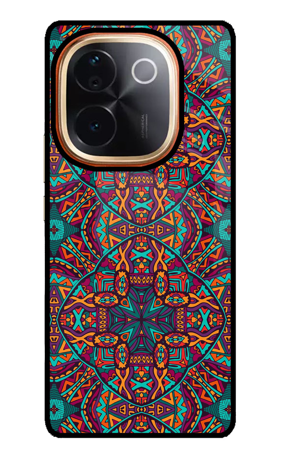 Colour Mandala IQOO Z9S Pro 5G Glass Case Back Cover by Casekaro