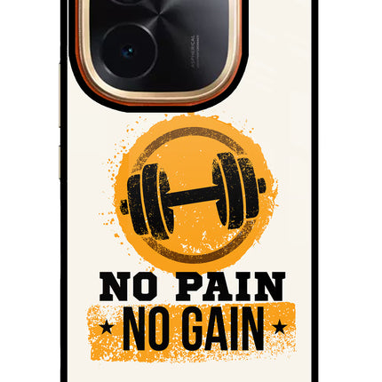 No Pain No Gain IQOO Z9S Pro 5G Glass Case Back Cover by Casekaro