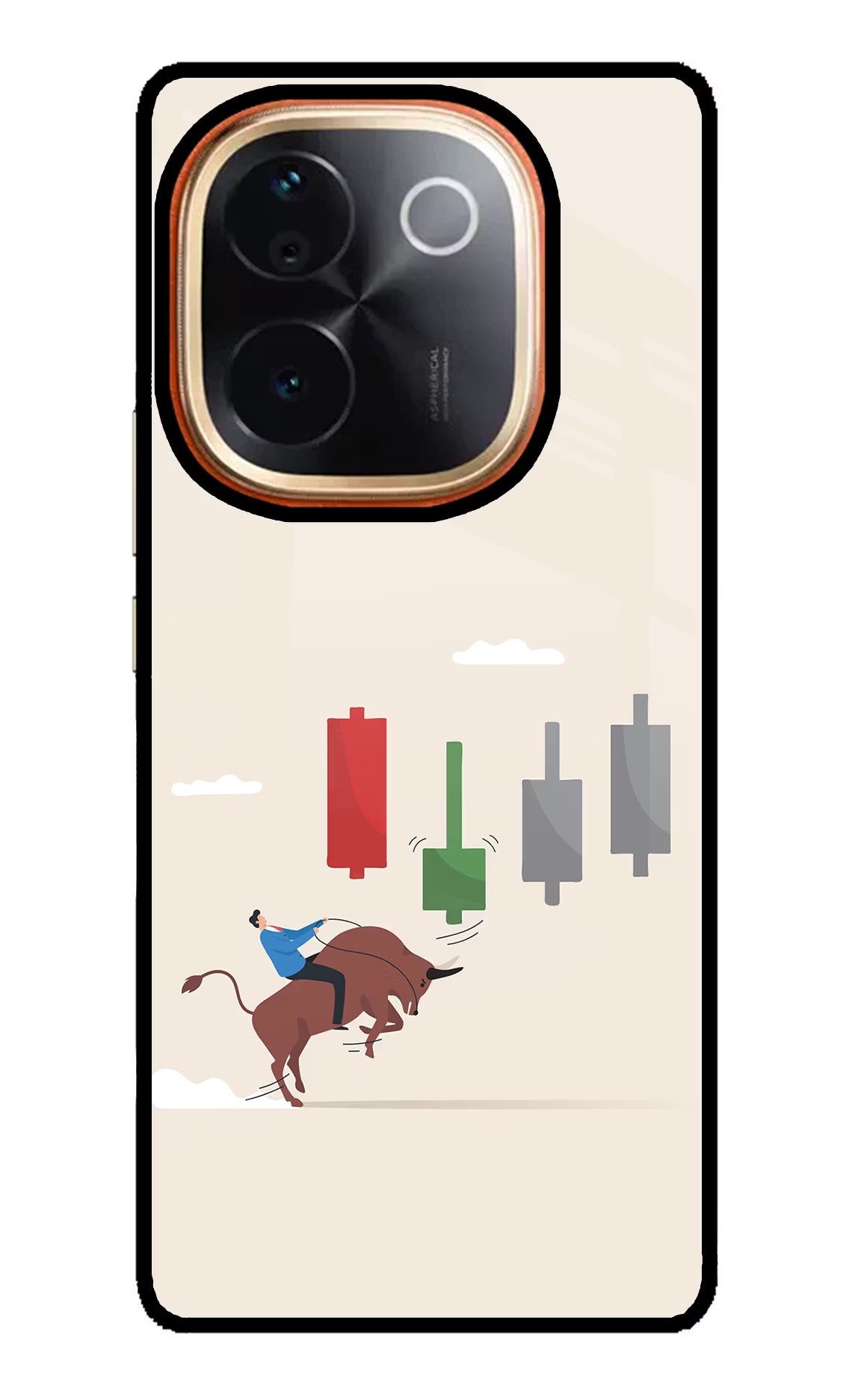 Bull Trading Momentum IQOO Z9S Pro 5G Glass Case Back Cover by Casekaro