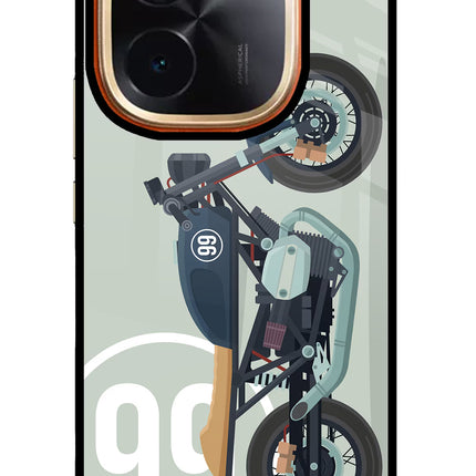 Classic Cafe Racer 99 IQOO Z9S Pro 5G Glass Case Back Cover by Casekaro