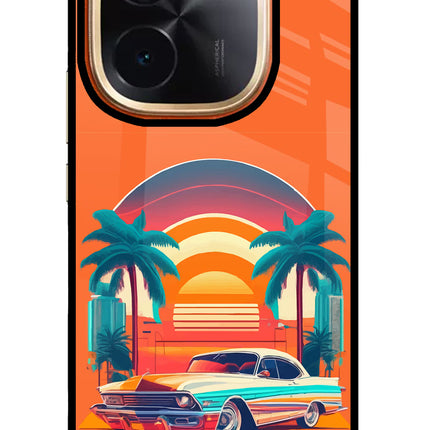 Palm Drive 80s IQOO Z9S Pro 5G Glass Case