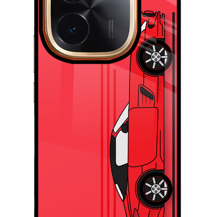 Red Velocity IQOO Z9S Pro 5G Glass Case