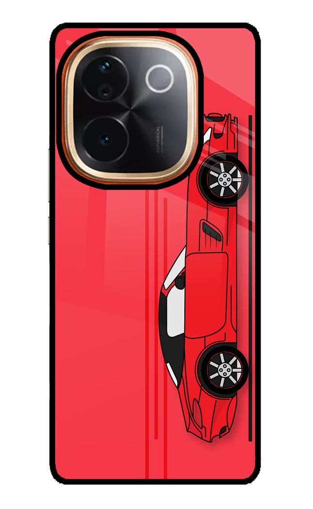 Red Velocity IQOO Z9S Pro 5G Glass Case