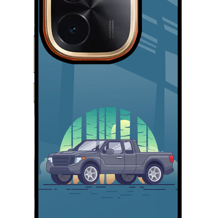 Retro Garage Vibe IQOO Z9S Pro 5G Glass Case