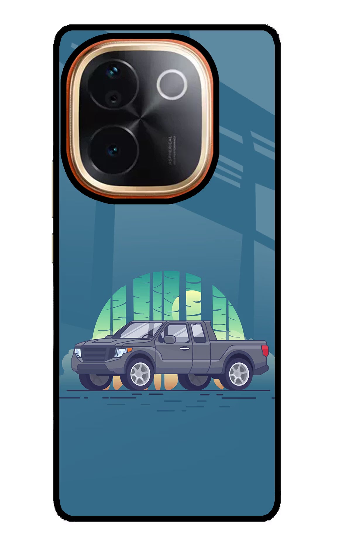 Retro Garage Vibe IQOO Z9S Pro 5G Glass Case Back Cover by Casekaro