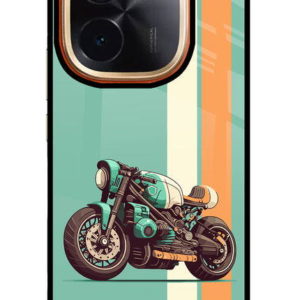 Striped Moto Drift IQOO Z9S Pro 5G Glass Case Back Cover by Casekaro