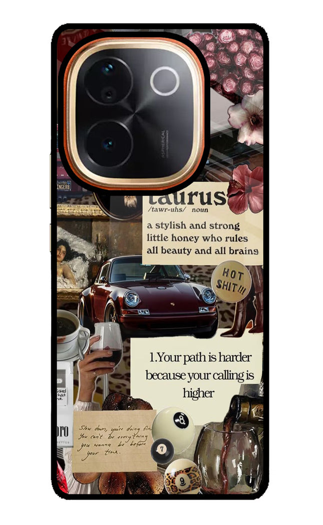 Taurus Zodiac IQOO Z9S Pro 5G Glass Case