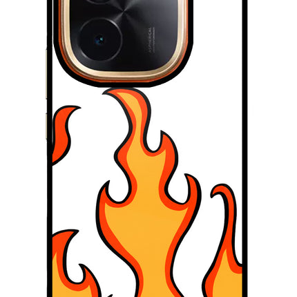 Fired Up – White IQOO Z9S Pro 5G Glass Case