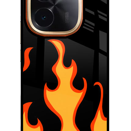Fired Up – Black IQOO Z9S Pro 5G Glass Case