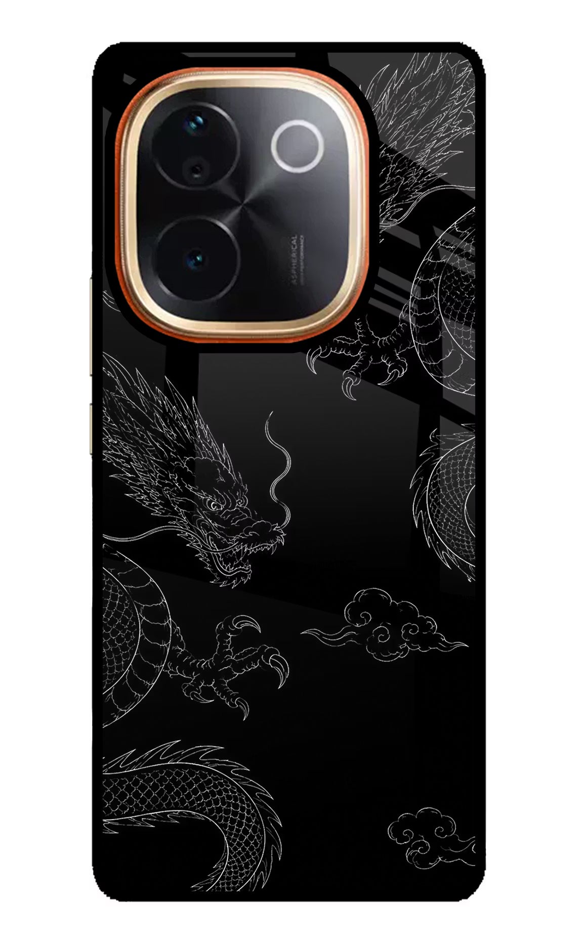 Twin Dragons IQOO Z9S Pro 5G Glass Case Back Cover by Casekaro