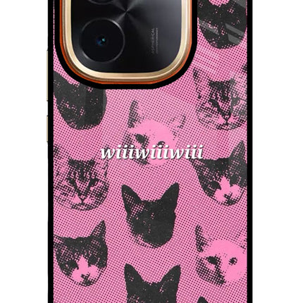 Pink Cats IQOO Z9S Pro 5G Glass Case