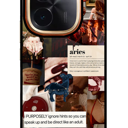 Zodiac Aries IQOO Z9S Pro 5G Glass Case