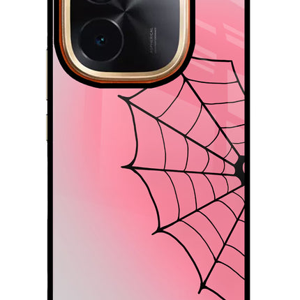 Pink Web IQOO Z9S Pro 5G Glass Case