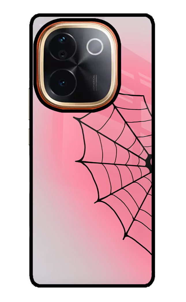 Pink Web IQOO Z9S Pro 5G Glass Case