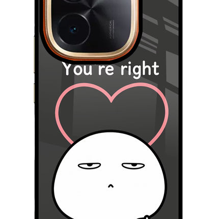 You're Right IQOO Z9S Pro 5G Glass Case Back Cover by Casekaro