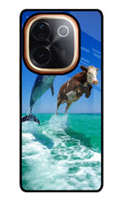 Dolphin vs Cow IQOO Z9S Pro 5G Glass Case