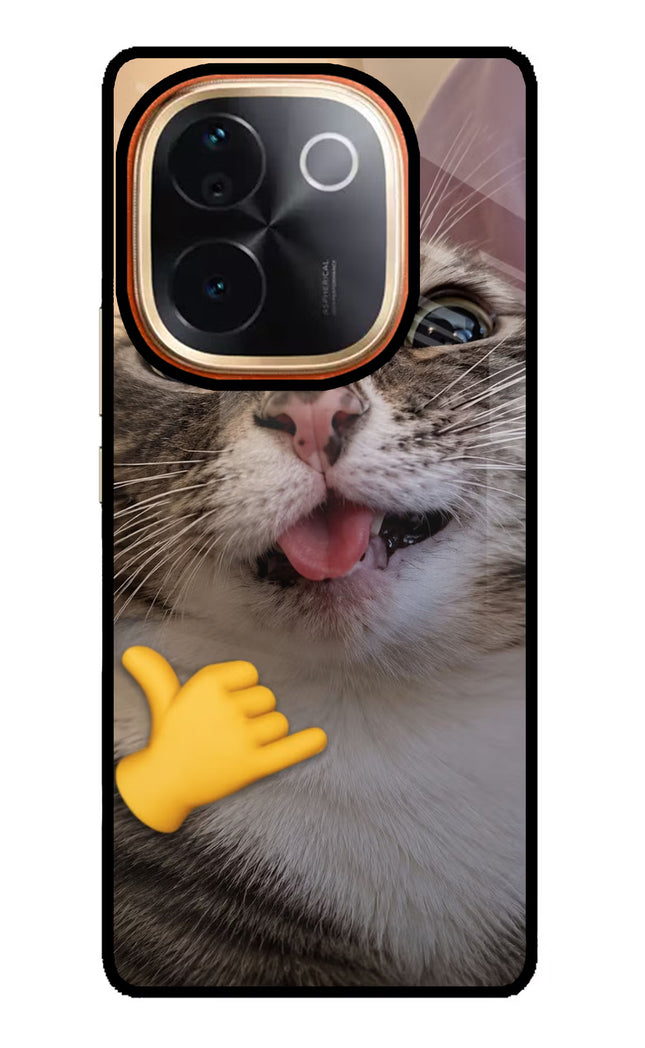 Silly Cat Call IQOO Z9S Pro 5G Glass Case