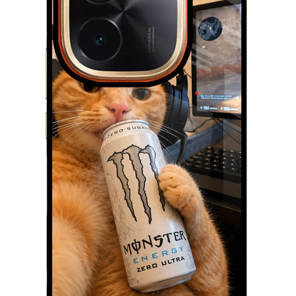 Gamer Cat Energy IQOO Z9S Pro 5G Glass Case