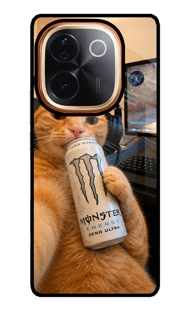 Gamer Cat Energy IQOO Z9S Pro 5G Glass Case