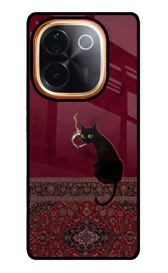 Midnight Cat IQOO Z9S Pro 5G Glass Case