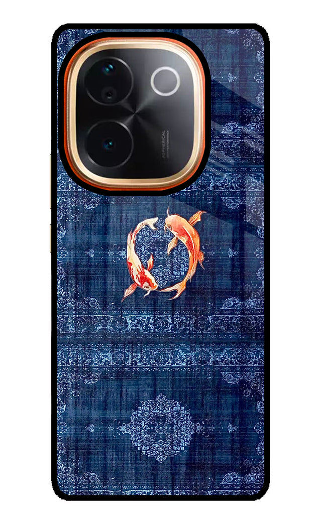 Koi Blue IQOO Z9S Pro 5G Glass Case