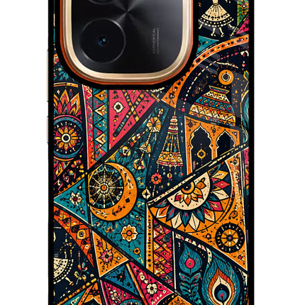 Folk Print IQOO Z9S Pro 5G Glass Case