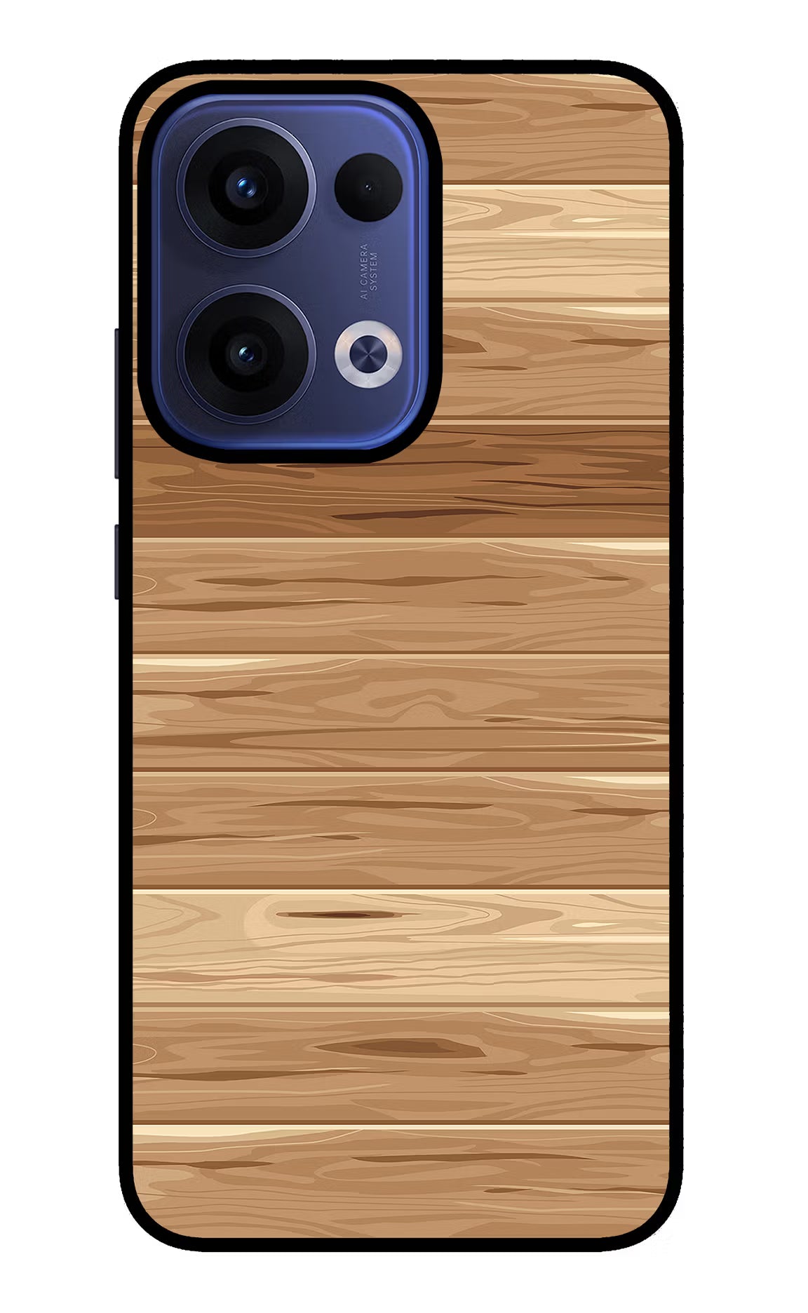 Wooden Vector Oppo Reno13 5G Glass Case Back Cover by Casekaro
