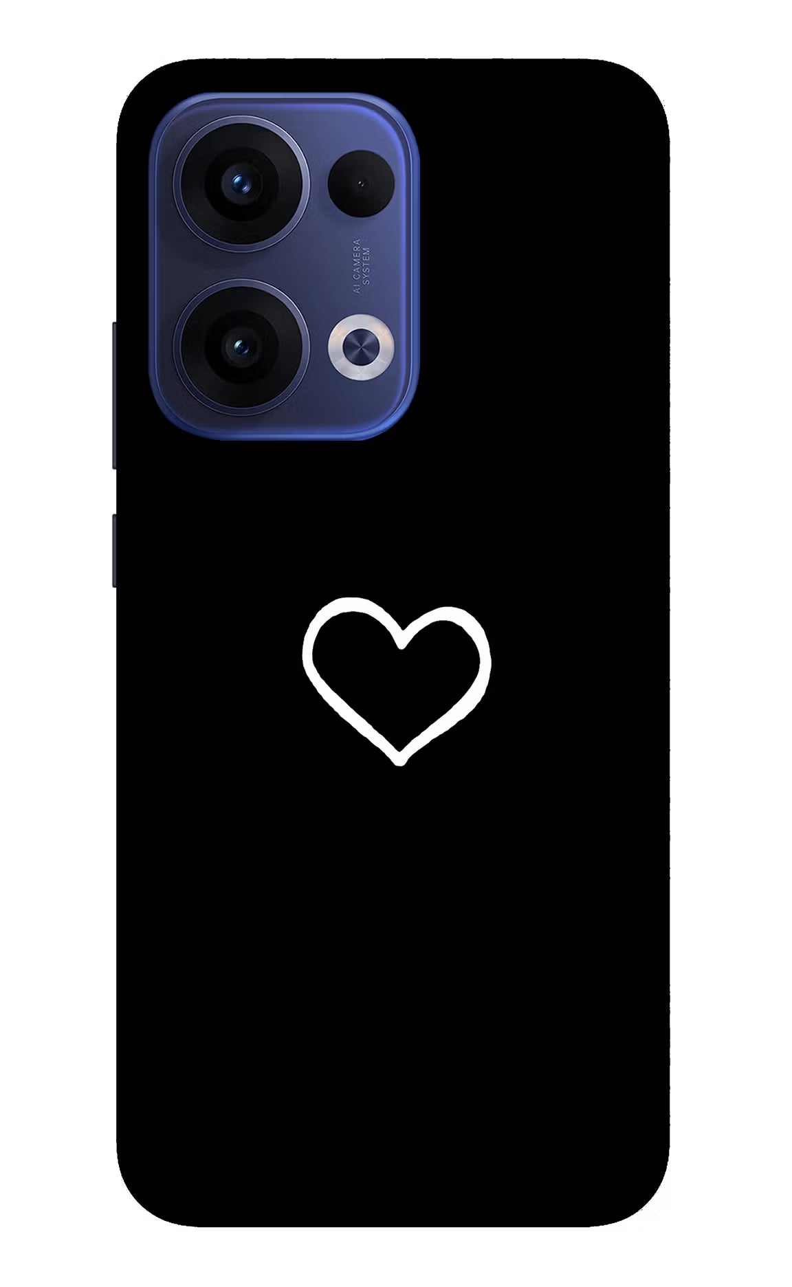 Heart Oppo Reno13 5G Glass Case Back Cover by Casekaro