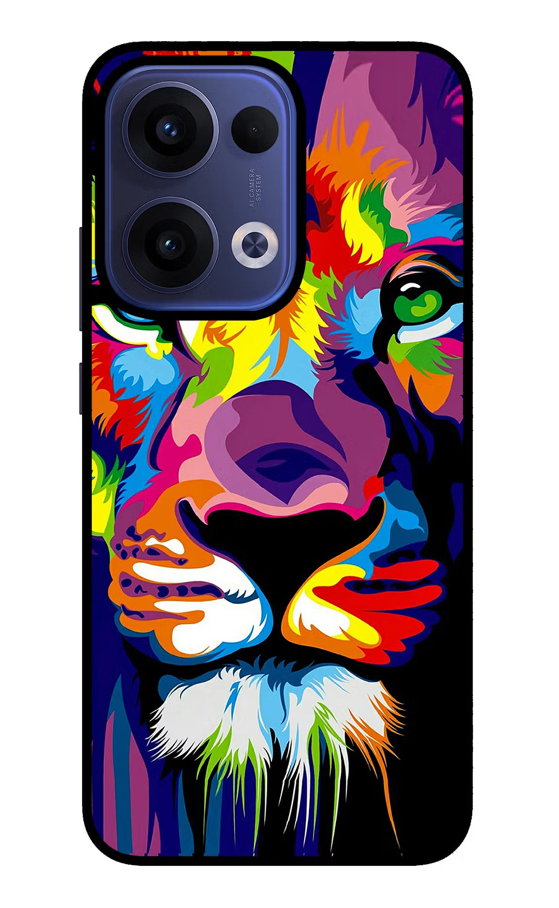 Lion Oppo Reno13 5G Glass Case Back Cover by Casekaro