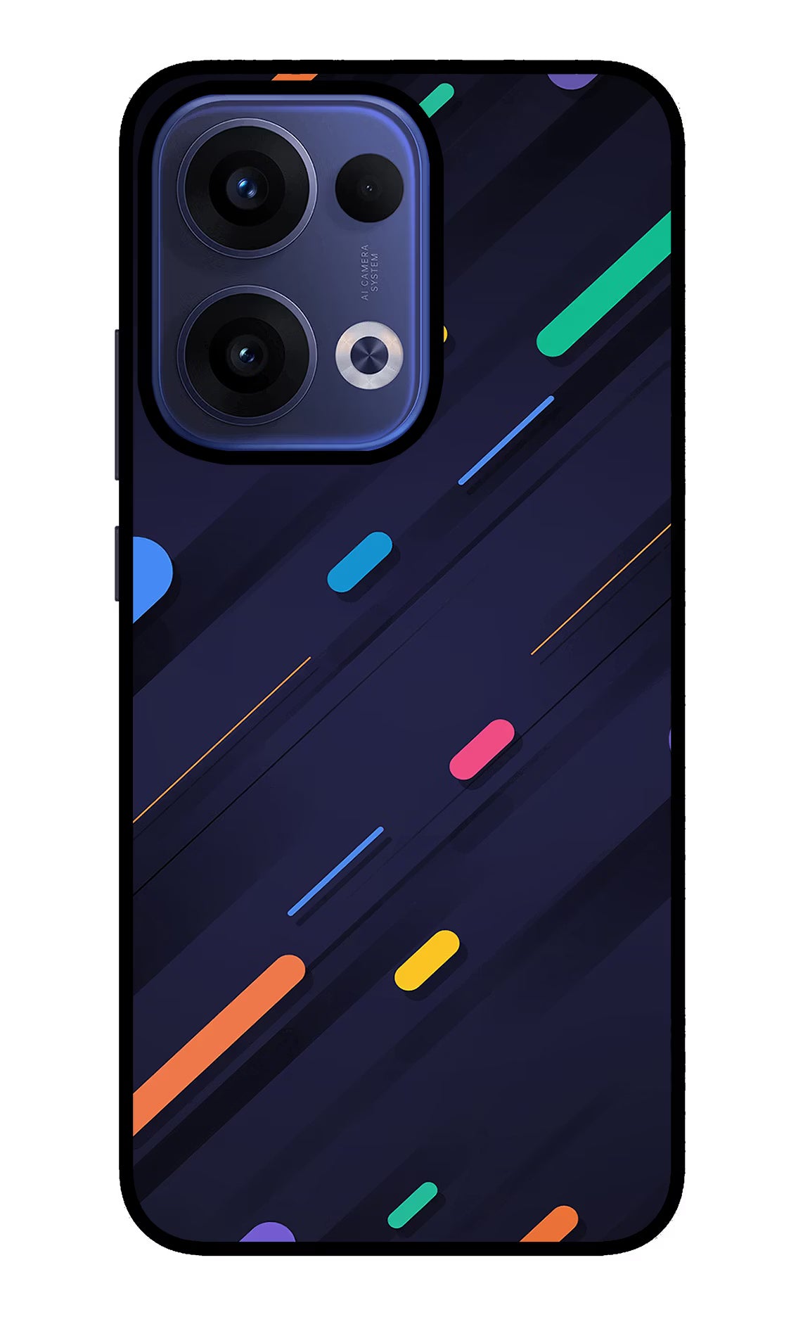 Abstract Design Oppo Reno13 5G Glass Case Back Cover by Casekaro