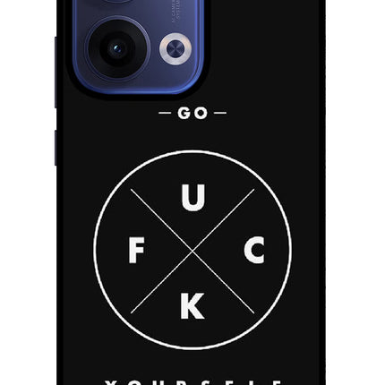Go Fuck Yourself Oppo Reno13 5G Glass Case Back Cover by Casekaro
