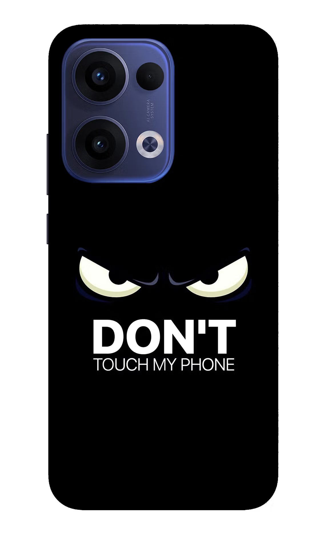 Don'T Touch My Phone Oppo Reno13 5G Glass Case Back Cover by Casekaro