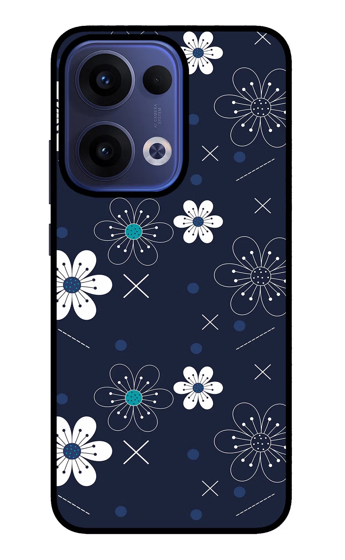 Flowers Oppo Reno13 5G Glass Case
