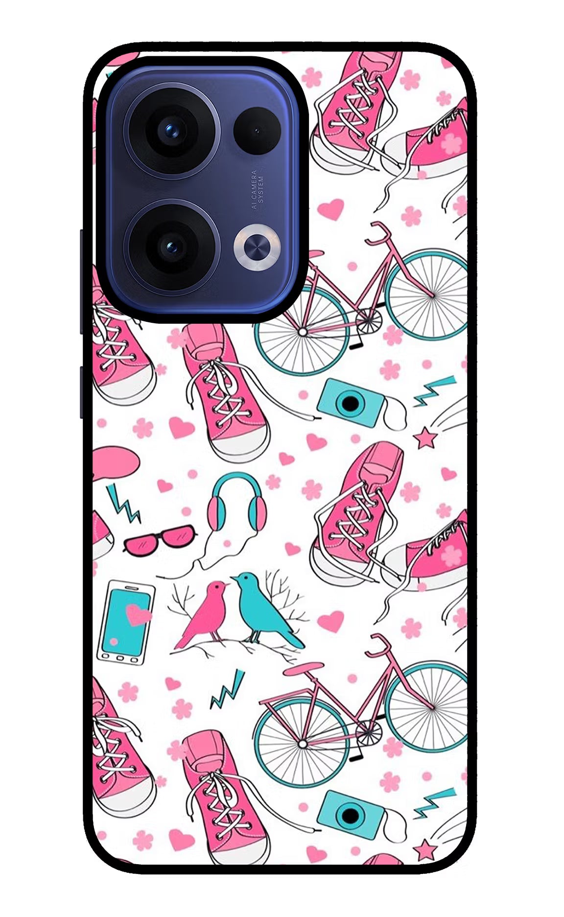 Artwork Oppo Reno13 5G Glass Case Back Cover by Casekaro