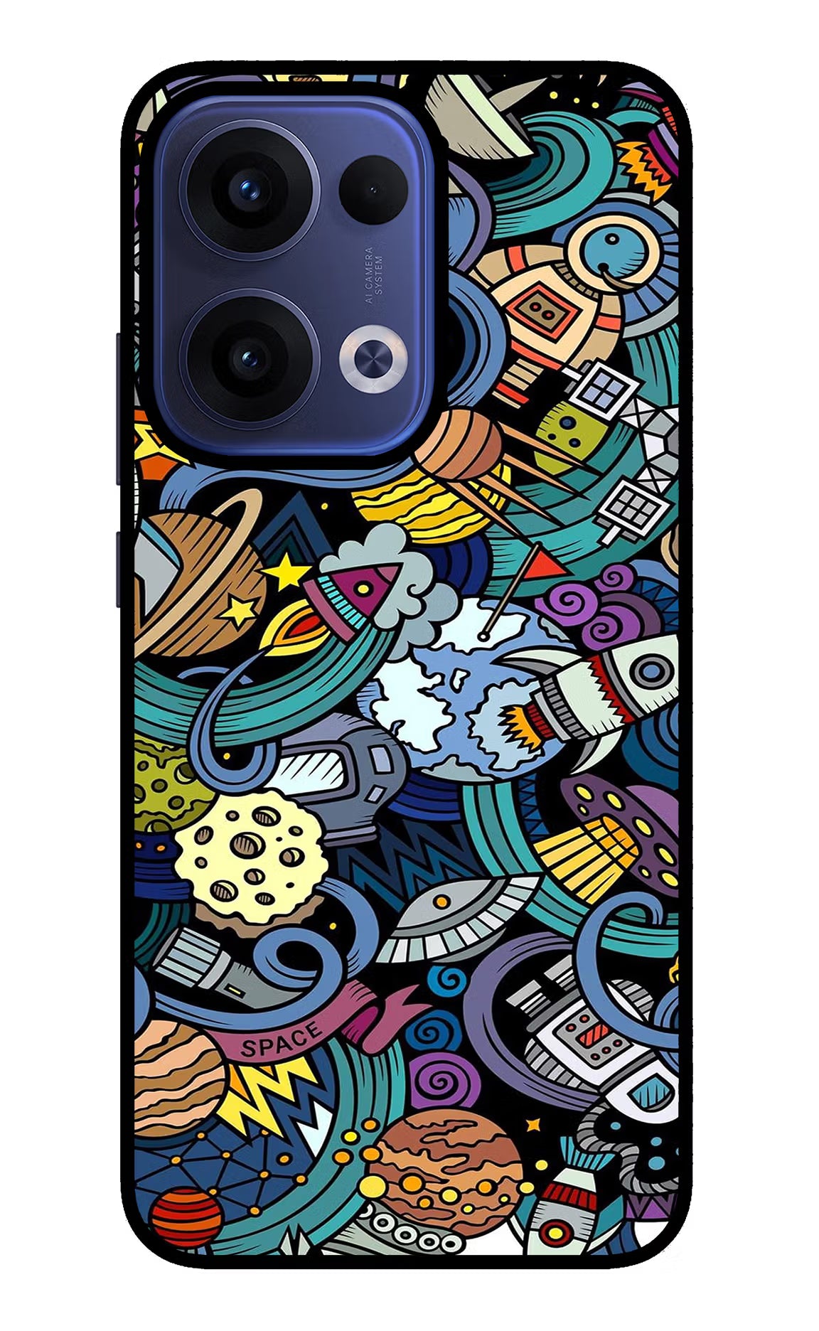 Space Abstract Oppo Reno13 5G Glass Case