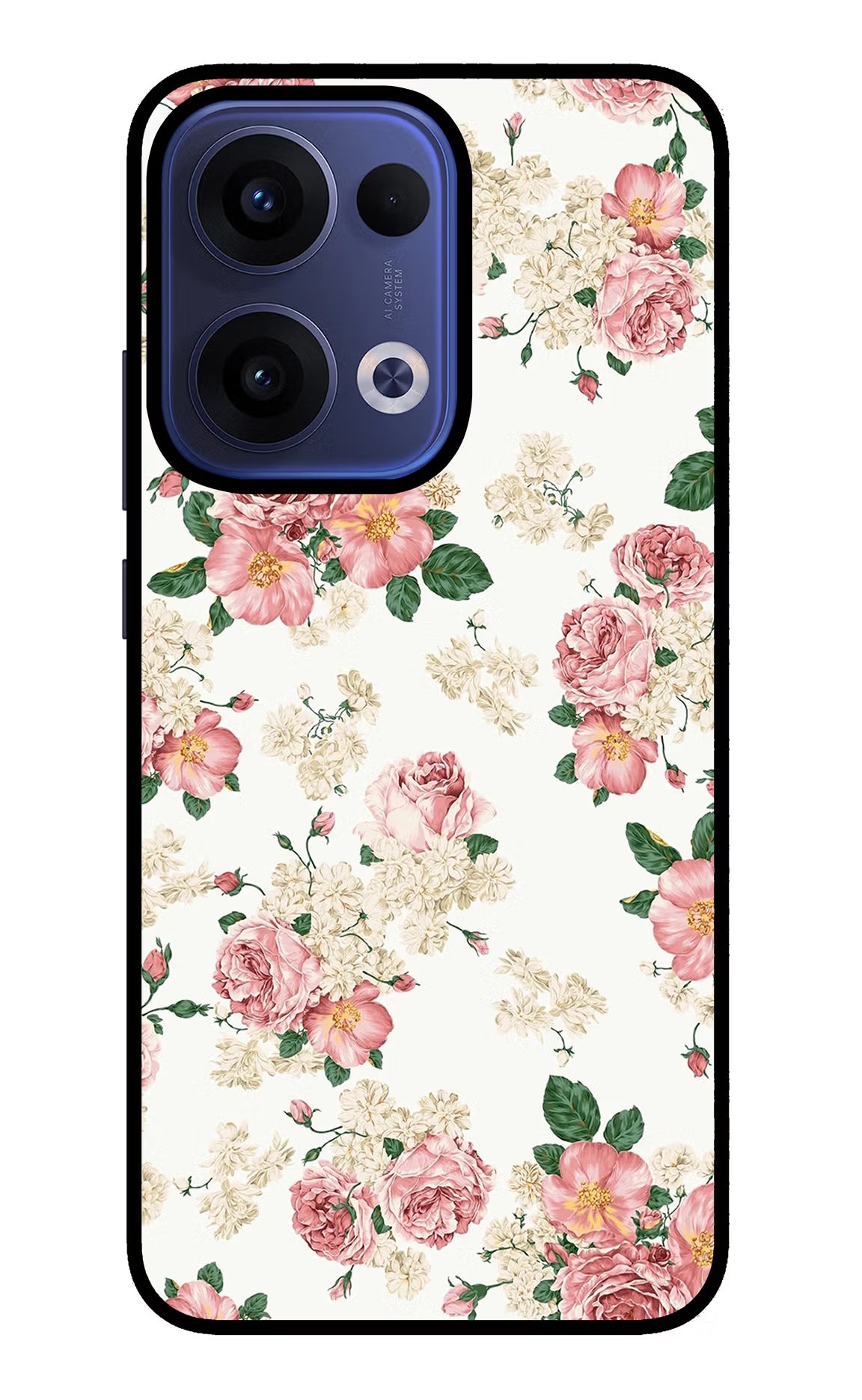 Flowers Oppo Reno13 5G Glass Case Back Cover by Casekaro