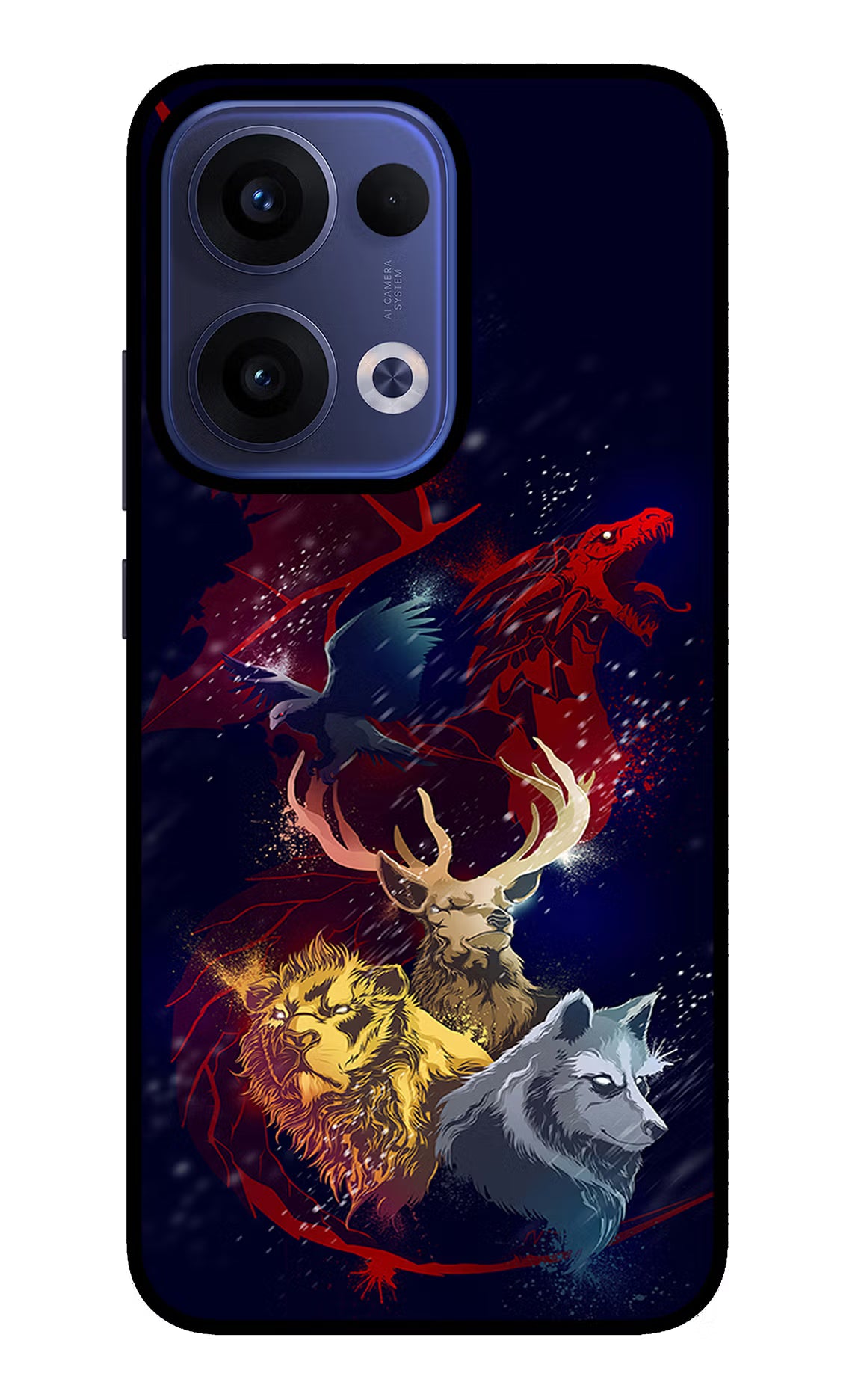Game Of Thrones Oppo Reno13 5G Glass Case Back Cover by Casekaro